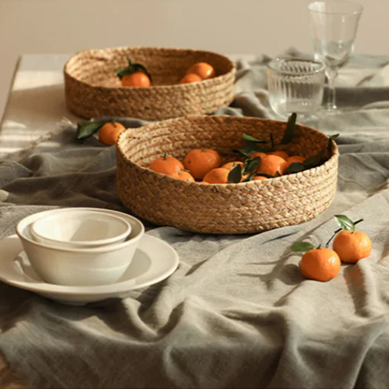 Woven Straw Storage Basket