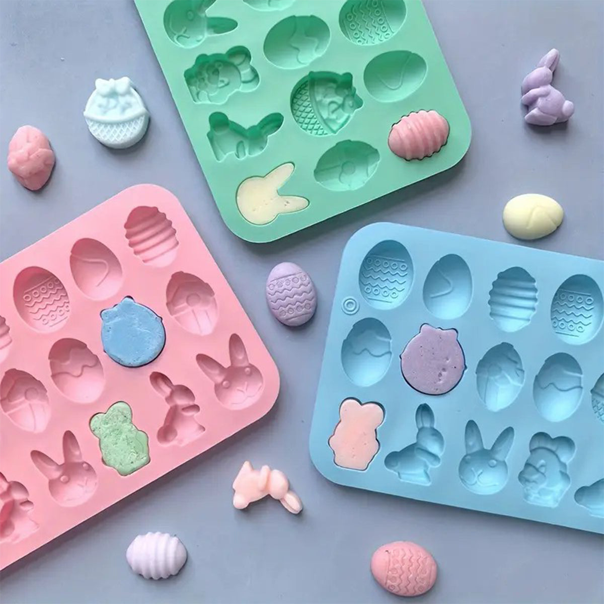 Fun Silicone Chocolate Mold – Bunny & Egg Designs