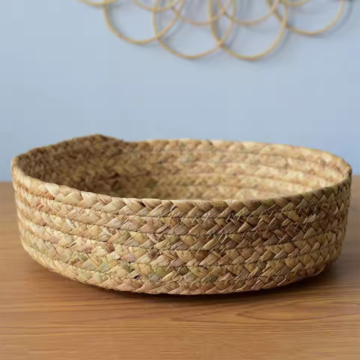 Woven Straw Storage Basket