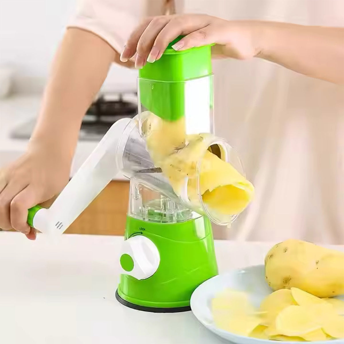 3-in-1 Manual Vegetable Slicer & Cheese Grater