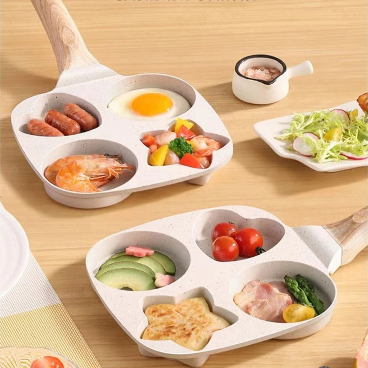 4-Cup Nonstick Breakfast Pan – Fun Shapes, Easy Clean