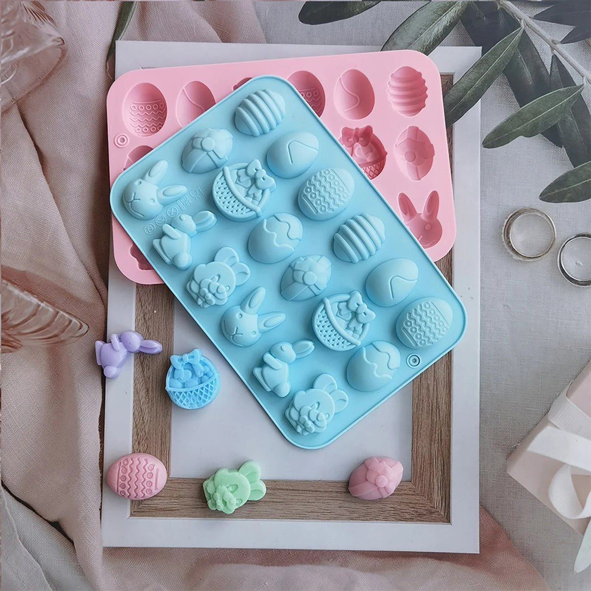 Fun Silicone Chocolate Mold – Bunny & Egg Designs