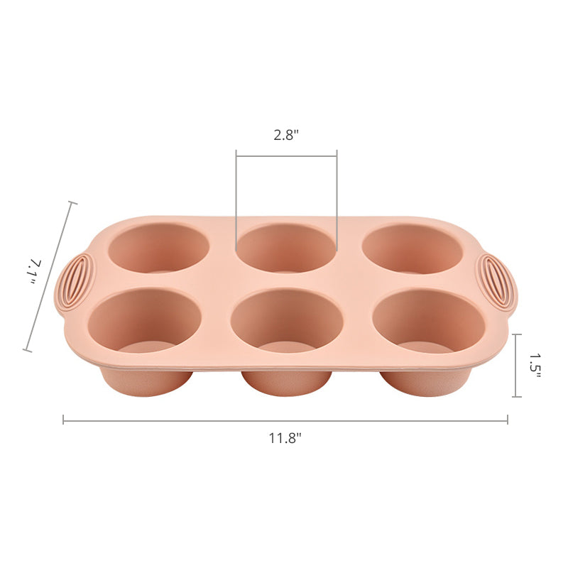 3 Pcs Silicone Muffins & Cupcakes Pan Set - Non-Stick Bakeware