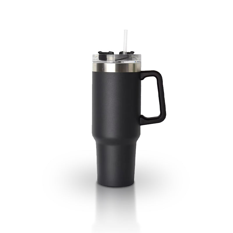 40oz Stainless Steel Tumbler with Lid & Straw - Travel Mug