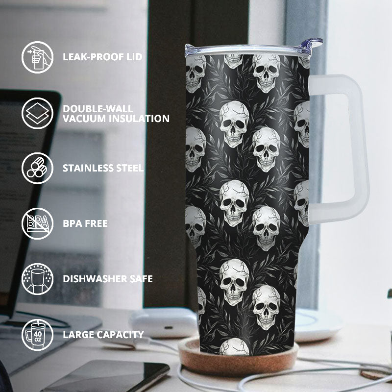 Halloween Gifts 40oz Tumbler with Lid - Funny Print Travel Mug