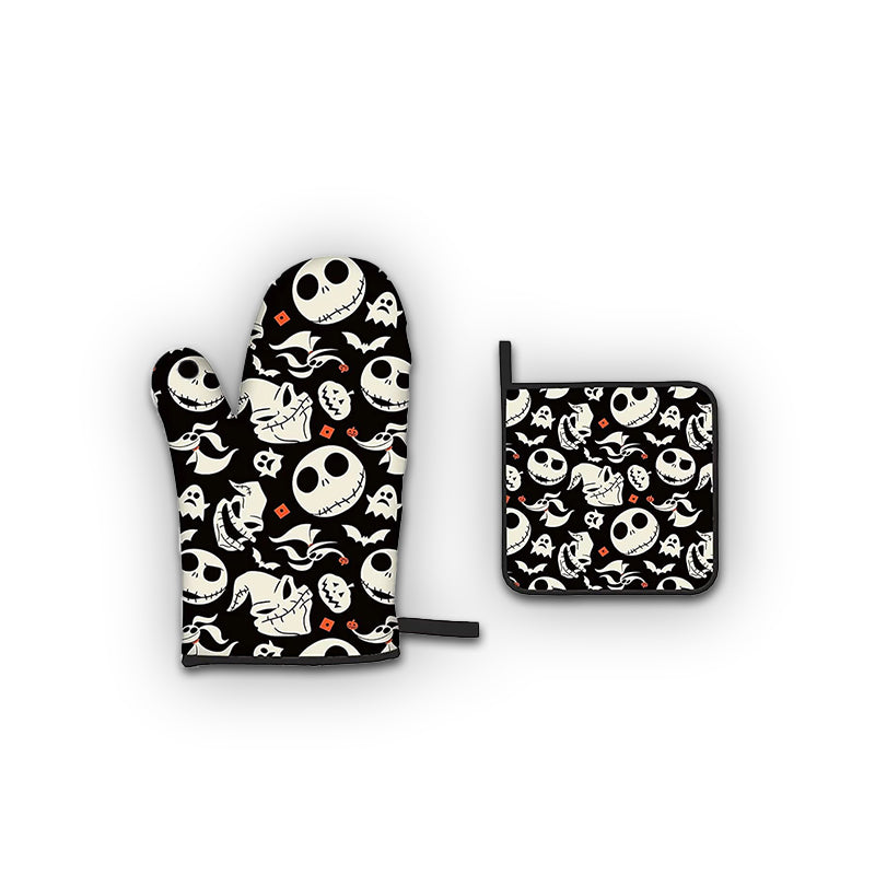 Halloween Oven Mitts and Pot Holders Set