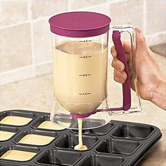 Pancake Batter Dispenser with Measuring Lines – No-Drip Design