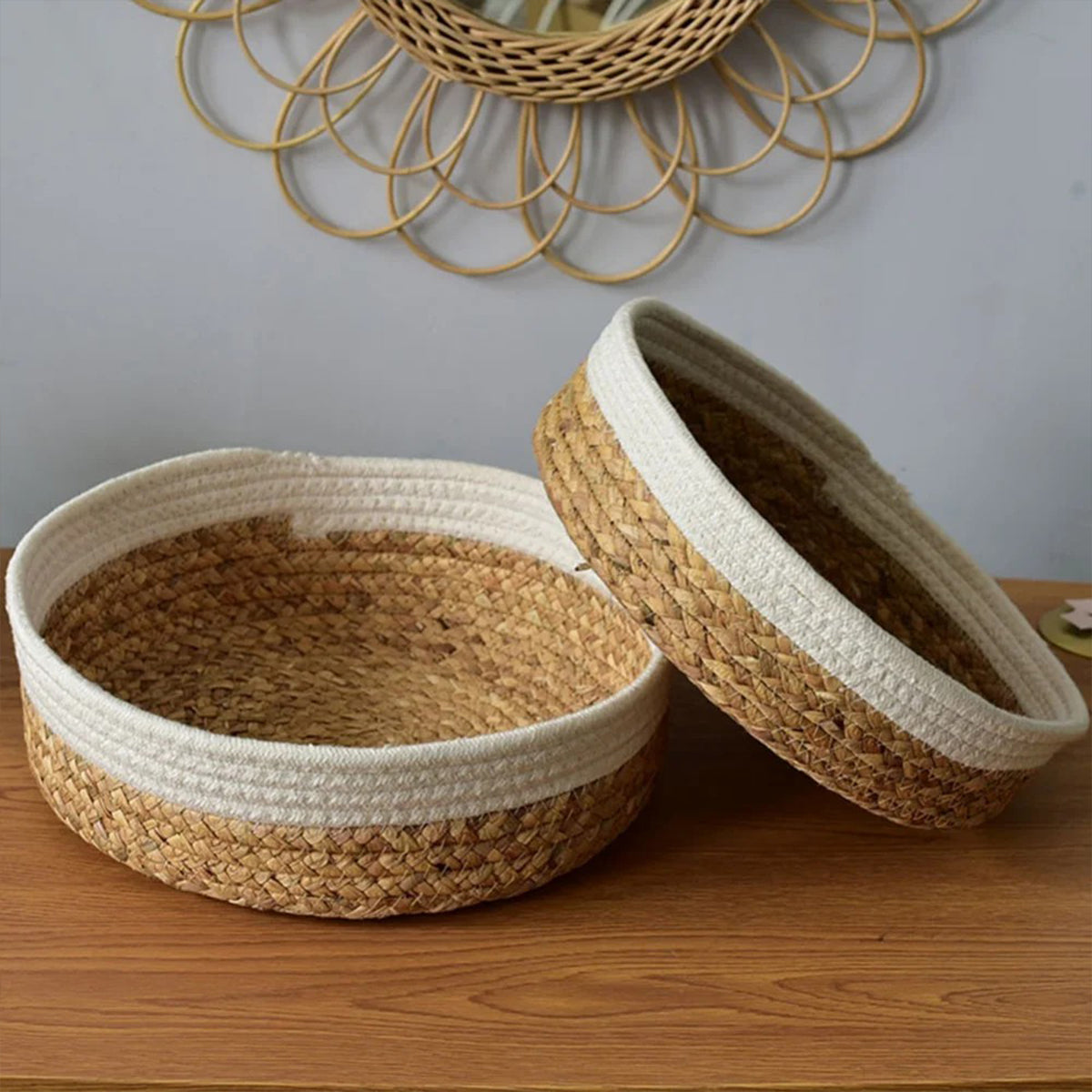Woven Straw Storage Basket