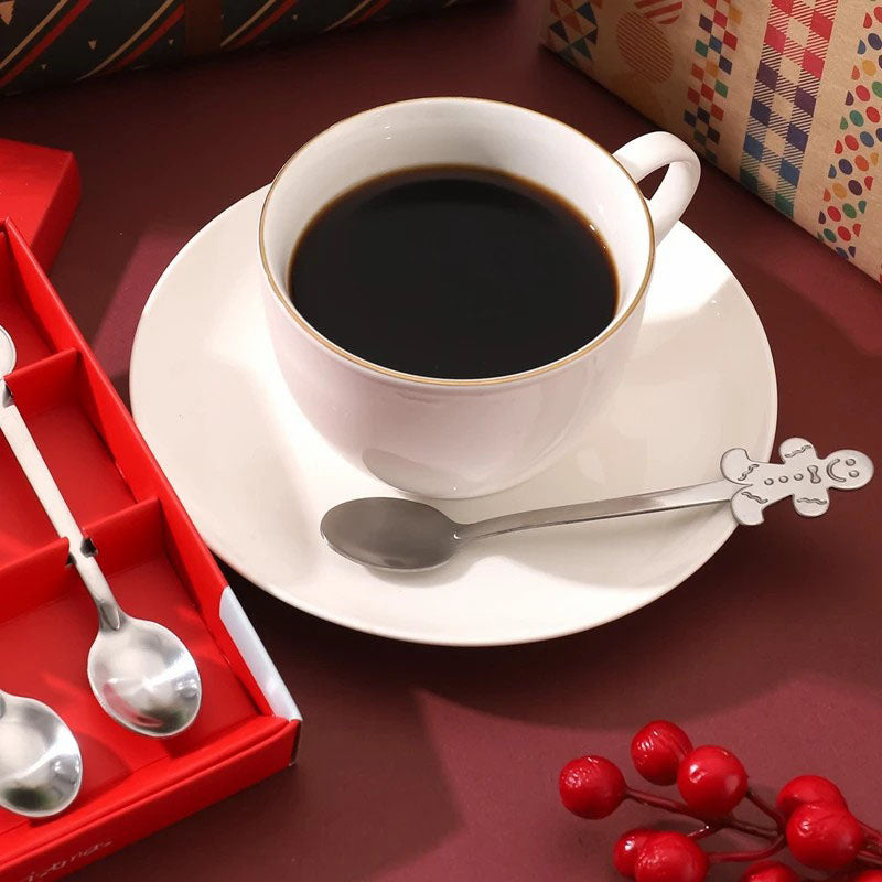 Christmas Coffee Tea Spoons Set - 4 Pcs Stainless Steel