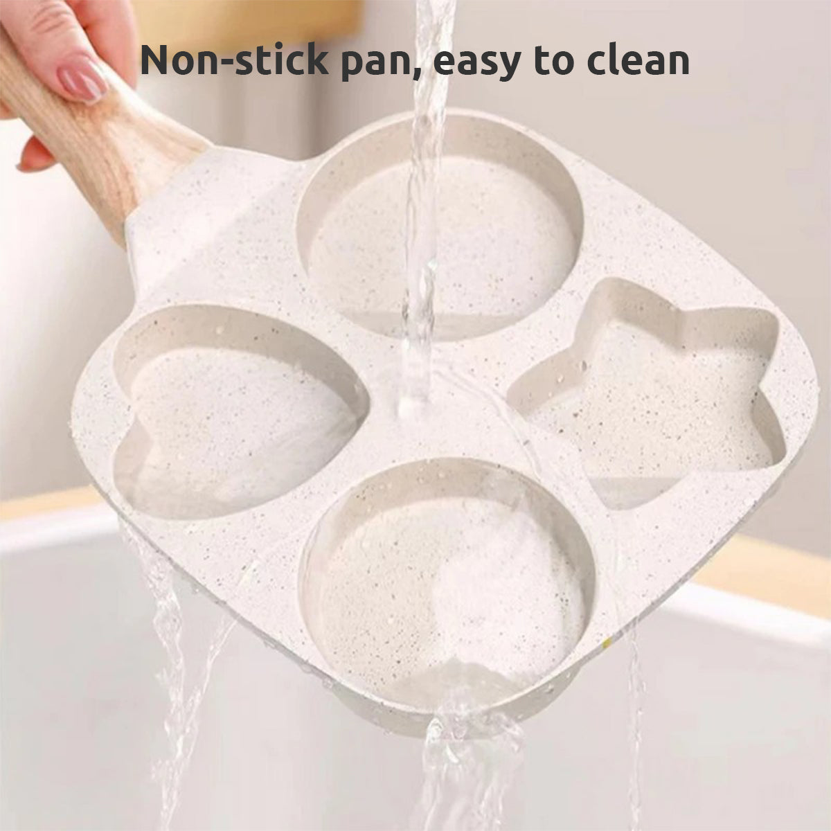 4-Cup Nonstick Breakfast Pan – Fun Shapes, Easy Clean