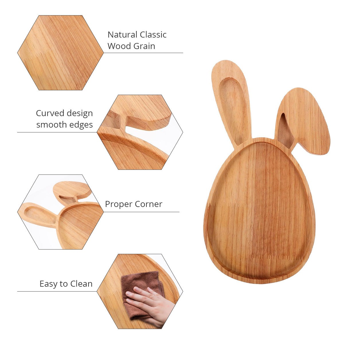 Bunny & Egg-Shaped Wooden Serving Platters – Festive & Fun!