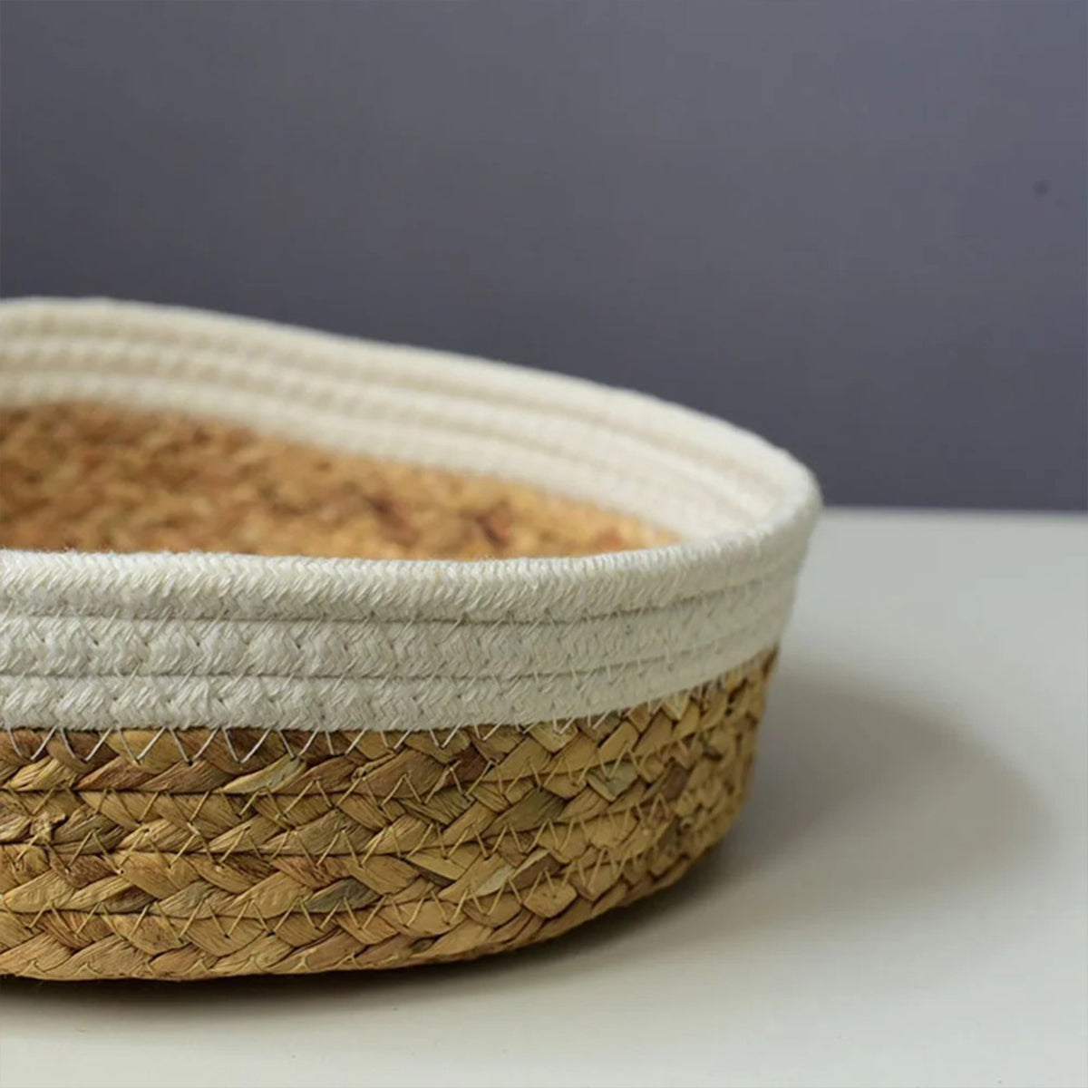 Woven Straw Storage Basket