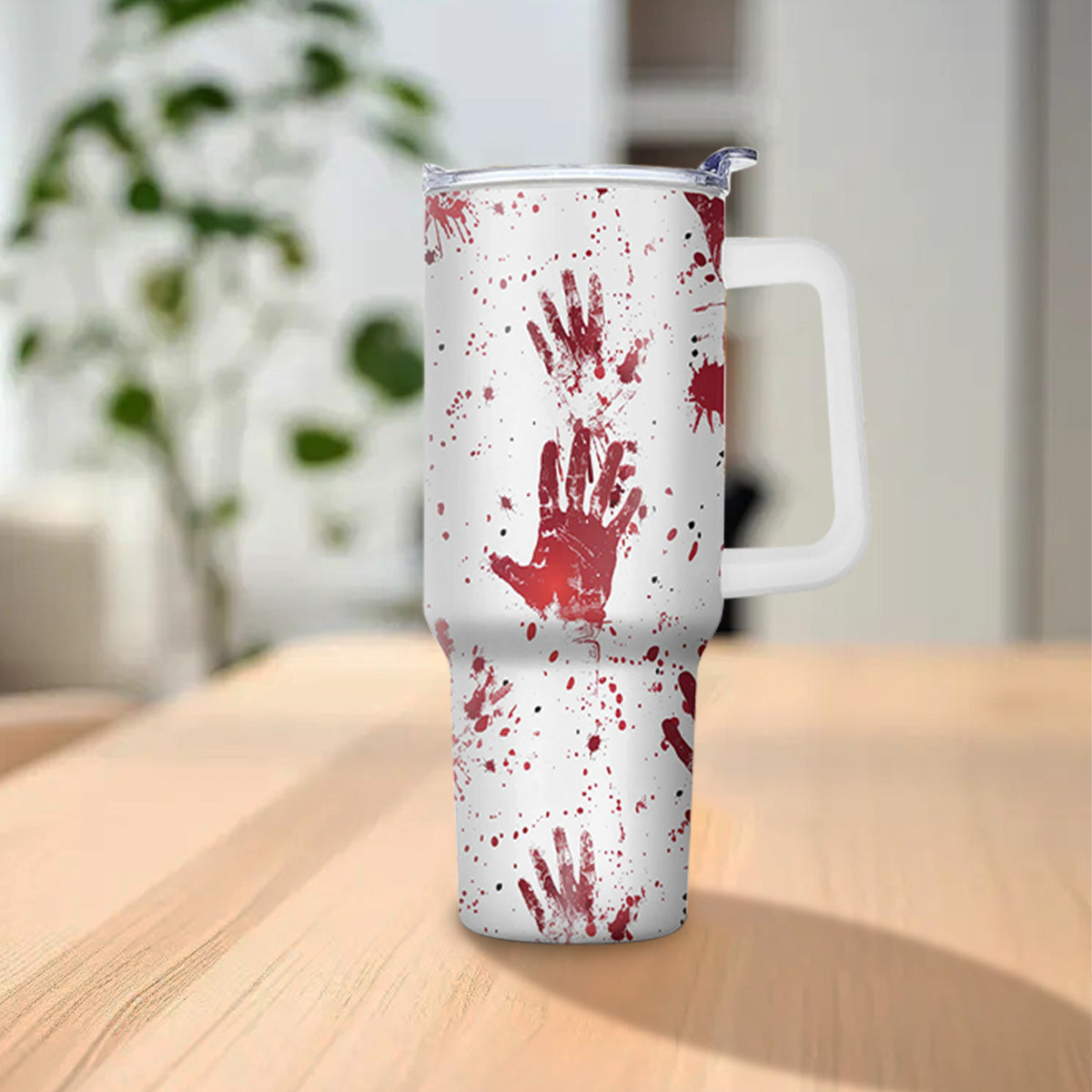 Halloween Gifts 40oz Tumbler with Lid - Funny Print Travel Mug