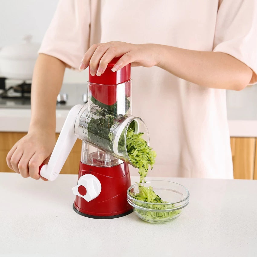 3-in-1 Manual Vegetable Slicer & Cheese Grater