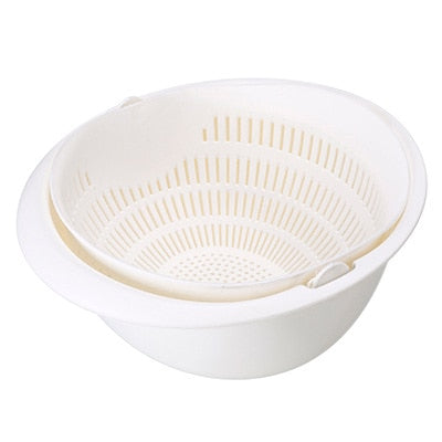 Double Drain Basket – Convenient Fruit & Veg Strainer