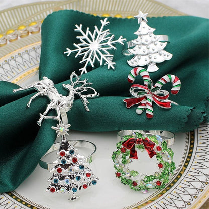 6 Pcs Napkin Rings Set – Elegant Table Decor for Holidays & Everyday Use