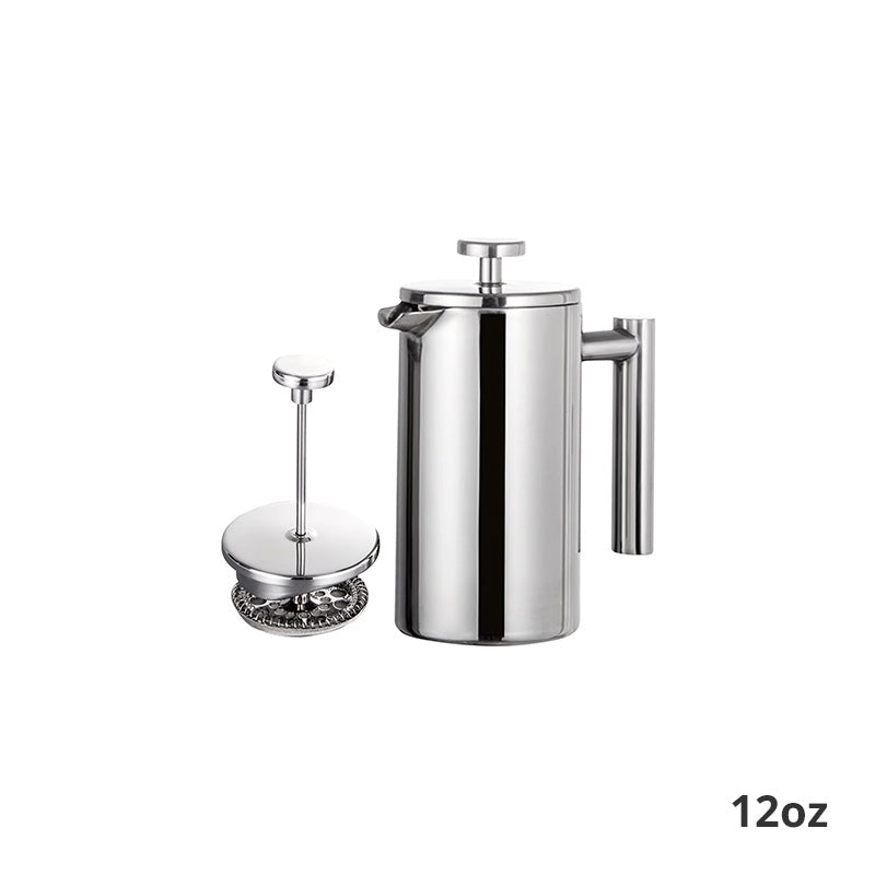 Stainless Steel French Press - Double Insulated Coffee Maker