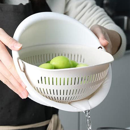 Double Drain Basket – Convenient Fruit & Veg Strainer