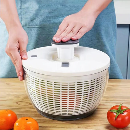 One-Handed Salad Spinner & Vegetable Dryer– Press Type