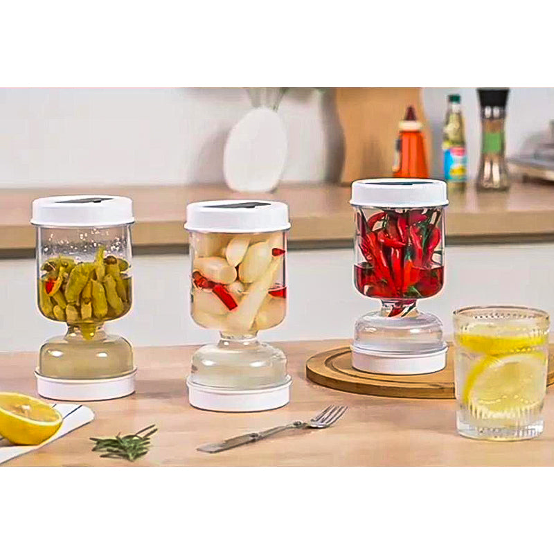 Sealed Pickles Jar with Fork & Wet-Dry Separator