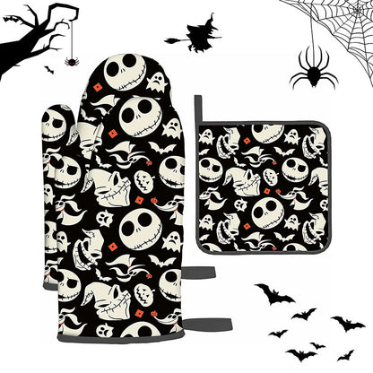 Halloween Oven Mitts and Pot Holders Set