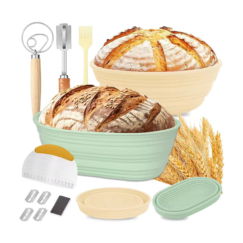 Non-Stick Silicone Bread Proofing Basket Set - Home Baking