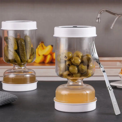 Sealed Pickles Jar with Fork & Wet-Dry Separator