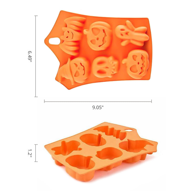 Halloween Silicone Baking Mold - Skull, Bat, & pumpkin Designs
