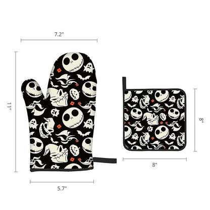 Halloween Oven Mitts and Pot Holders Set