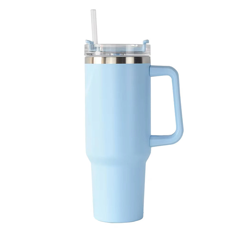 40oz Stainless Steel Tumbler with Lid & Straw - Travel Mug