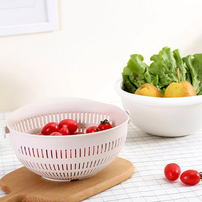 Double Drain Basket – Convenient Fruit & Veg Strainer