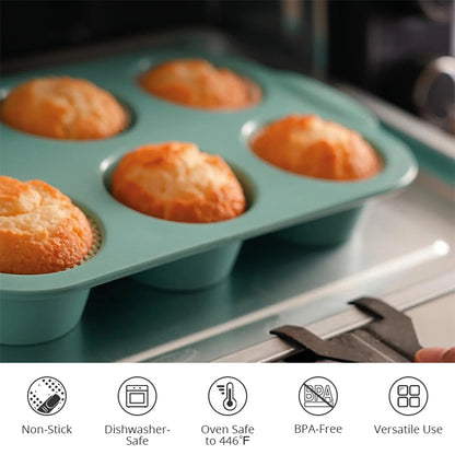 3 Pcs Silicone Muffins & Cupcakes Pan Set - Non-Stick Bakeware