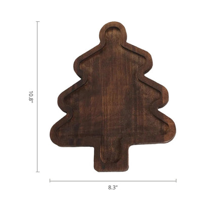 Holiday Wooden Serving Platters - Snack & Cake Tray