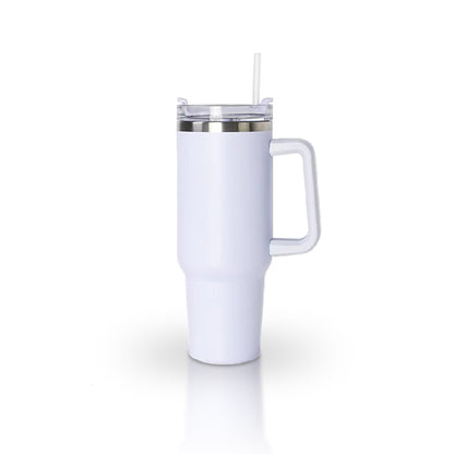 40oz Stainless Steel Tumbler with Lid & Straw - Travel Mug