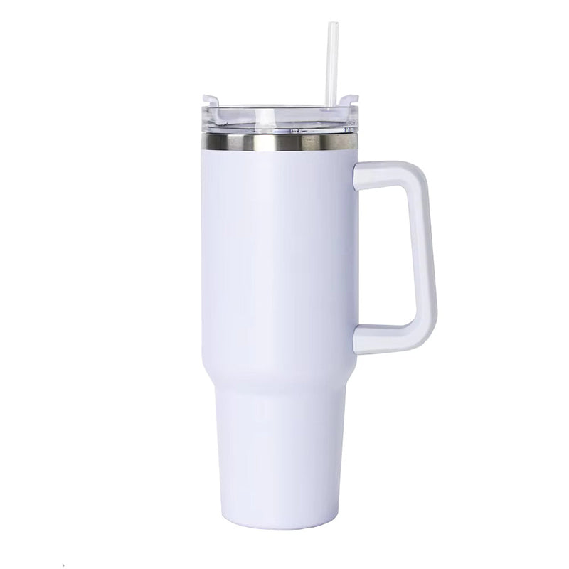 40oz Stainless Steel Tumbler with Lid & Straw - Travel Mug