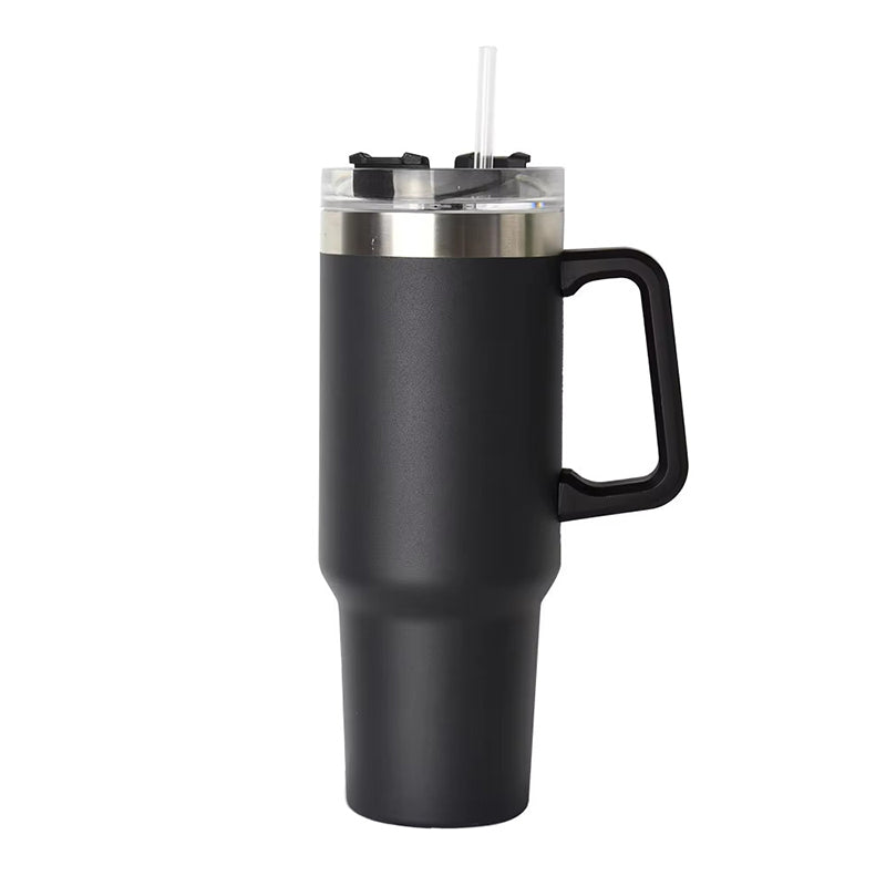 40oz Stainless Steel Tumbler with Lid & Straw - Travel Mug