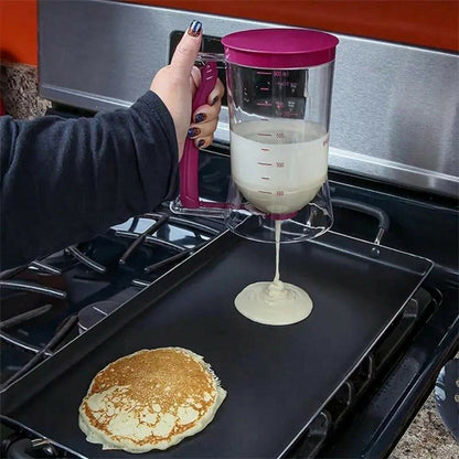 Pancake Batter Dispenser with Measuring Lines – No-Drip Design