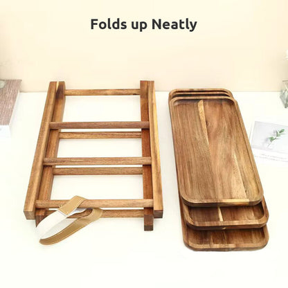 3-Tier Wooden Serving Tray – For Parties & Kitchen Storager