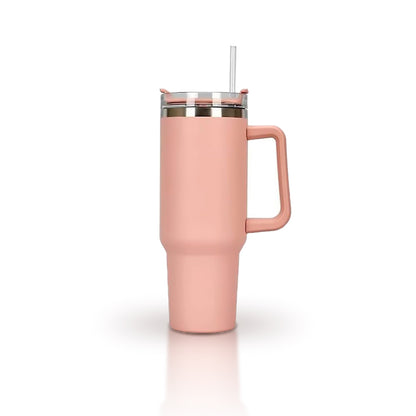 40oz Stainless Steel Tumbler with Lid & Straw - Travel Mug