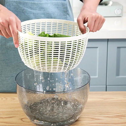 One-Handed Salad Spinner & Vegetable Dryer– Press Type