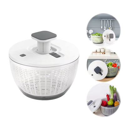 One-Handed Salad Spinner & Vegetable Dryer– Press Type