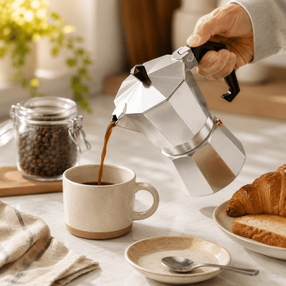 Stovetop Moka Pot Coffee Maker