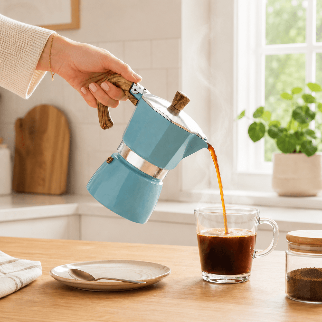 Stovetop Moka Pot Coffee Maker