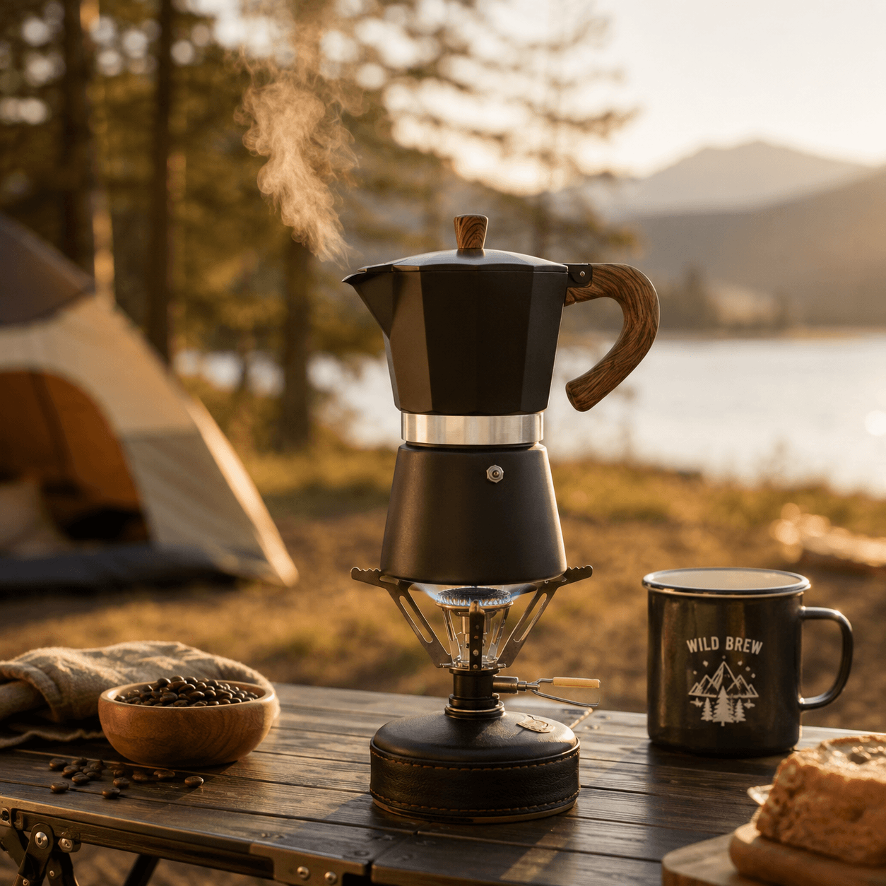 Stovetop Moka Pot Coffee Maker